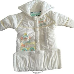 Vintage Winter Snowsuit Sack Infant Girl 3-6 Month
